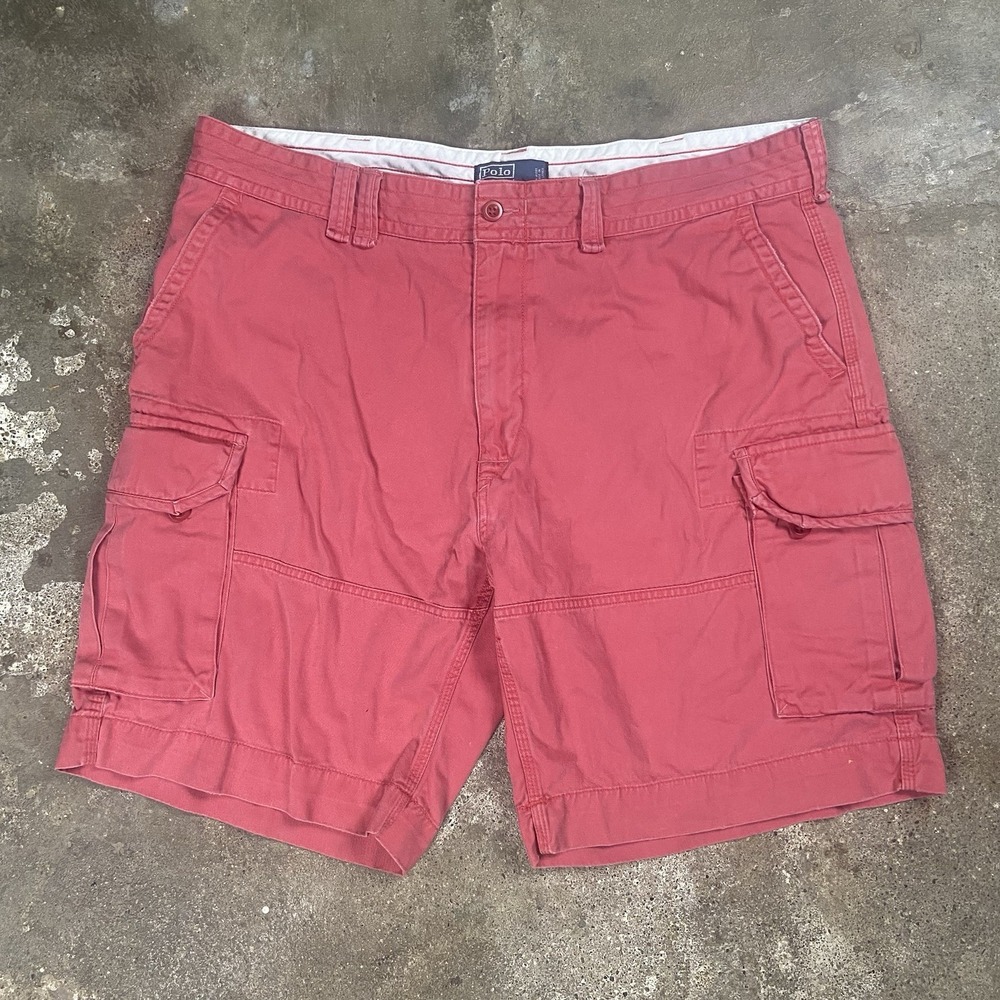 Polo Ralph Lauren Cargo Shorts Size 42 Pink Loose Fit‎ Outdoor Wear